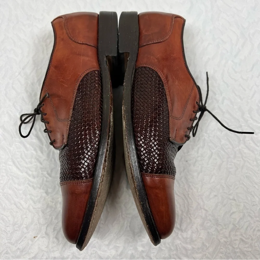 Allen Edmonds Lauderdale Shoes Men Size 10 D Leather Dress Cap-Toe Oxford Lace